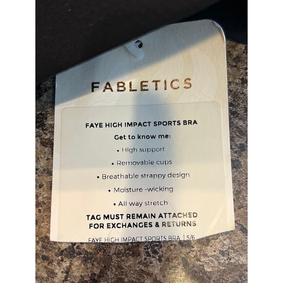 Fabletics NEW Faye High Impact Black Sports Bra Size Small - Picture 5 of 8